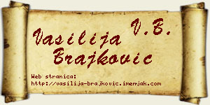 Vasilija Brajković vizit kartica
